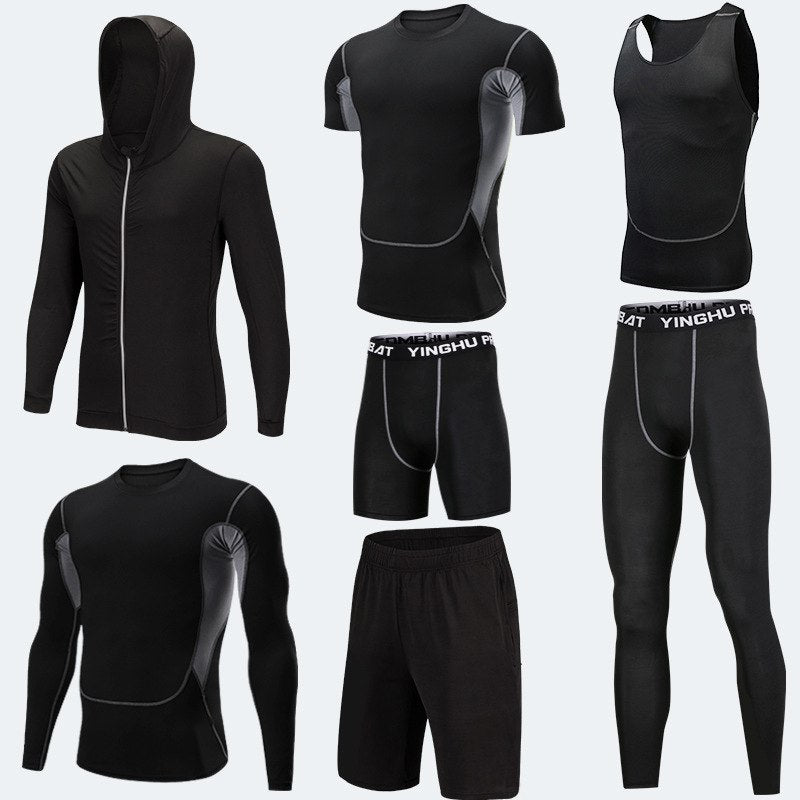 Running Workout Clothes Men 7pcs Compression