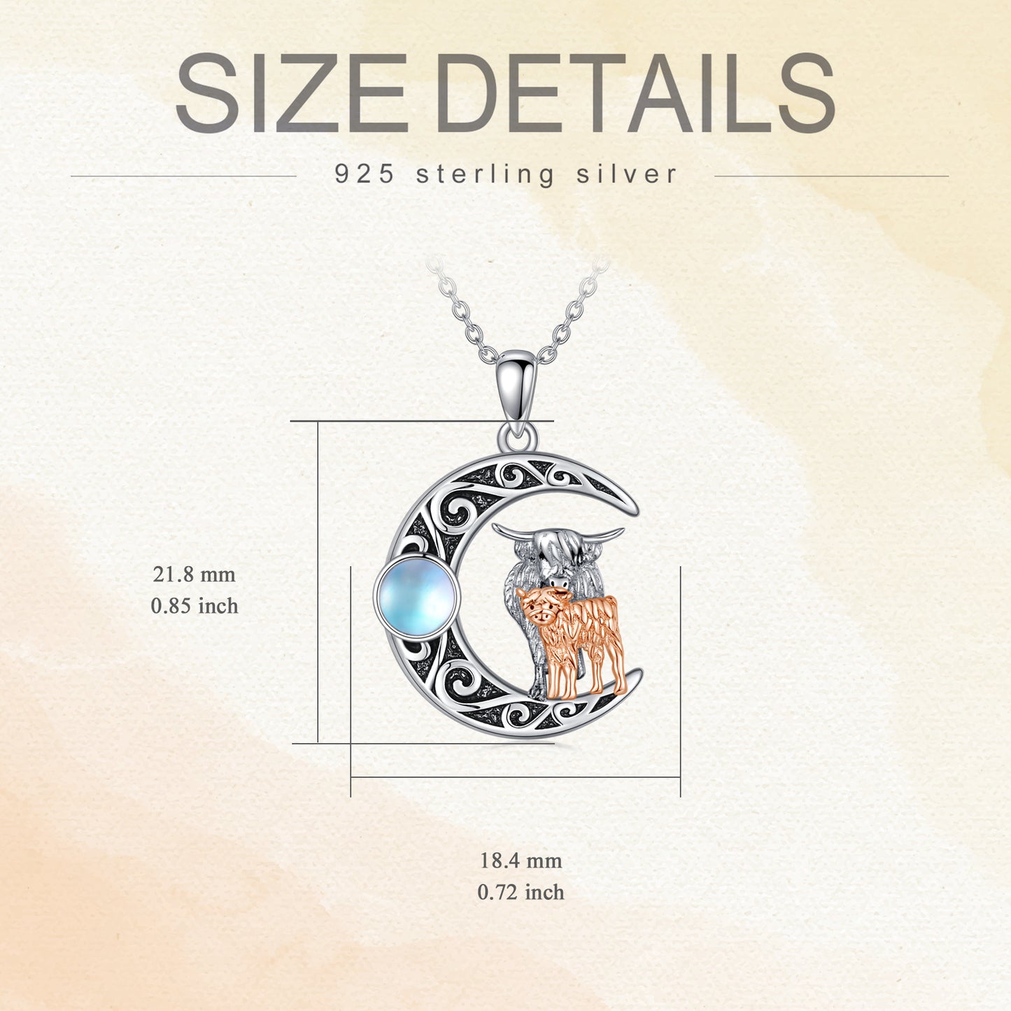 Sterling Silver 925 Necklace With Moonstone