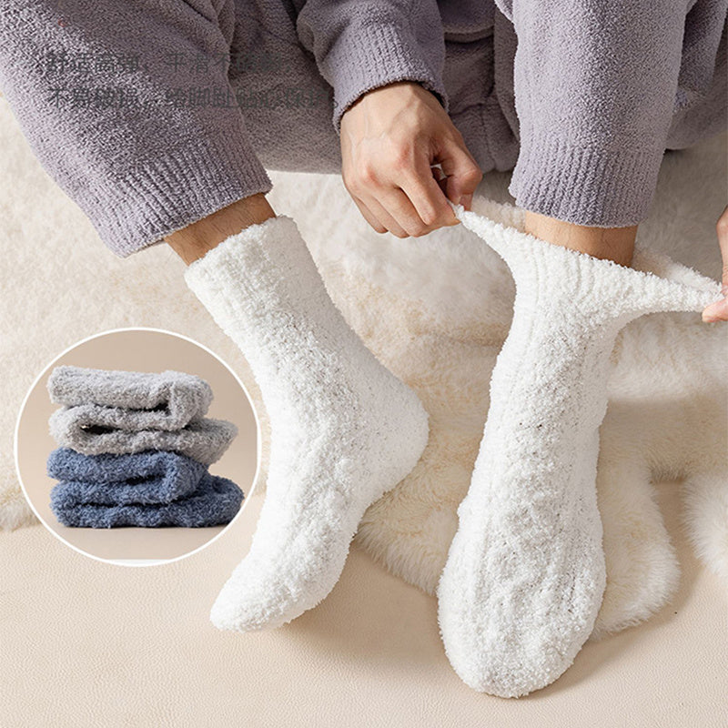 Warm Fuzzy Coral Fleece Socks