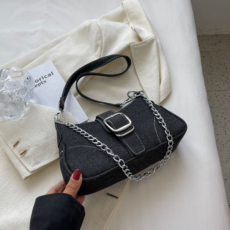 Chains Handbag Crossbody Bags Small Square Armpit Bag