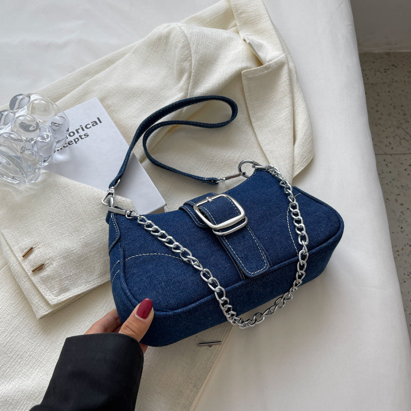 Chains Handbag Crossbody Bags Small Square Armpit Bag
