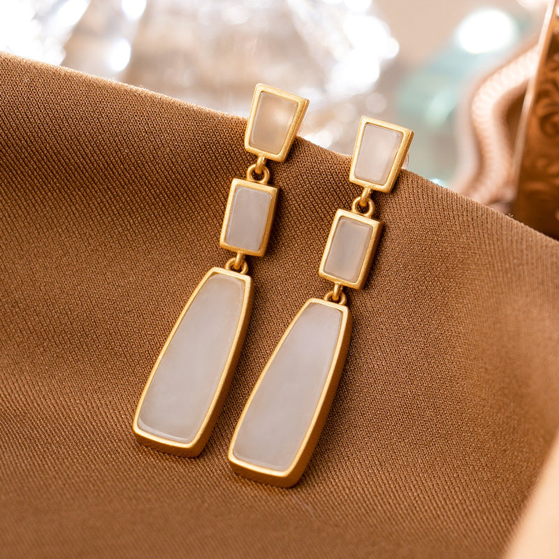 Vintage Green Fashion Geometry Earrings