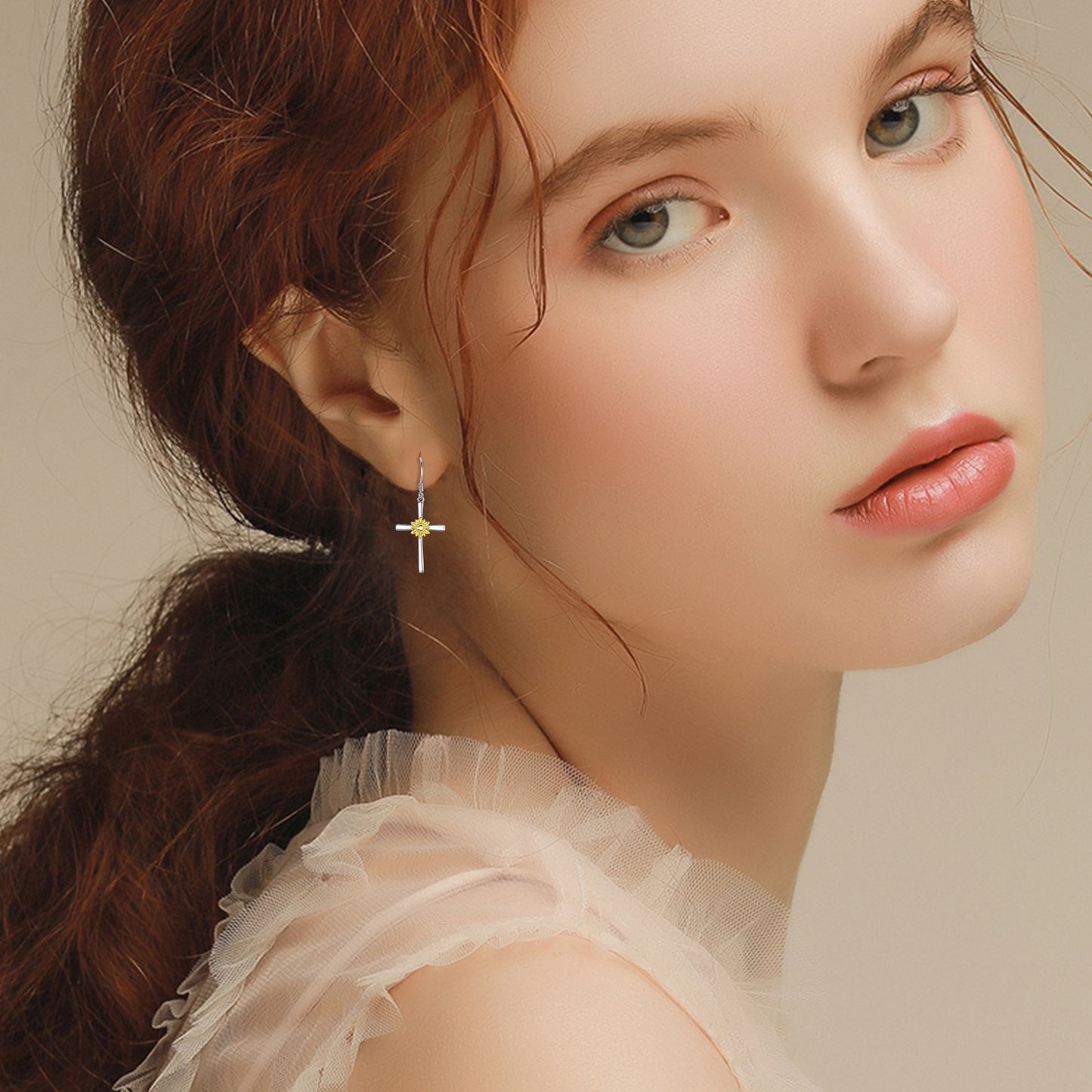 Dangle Drop Hooks Earrings Sunflower Flower Jewelry Gifts for Women Teens Birthday