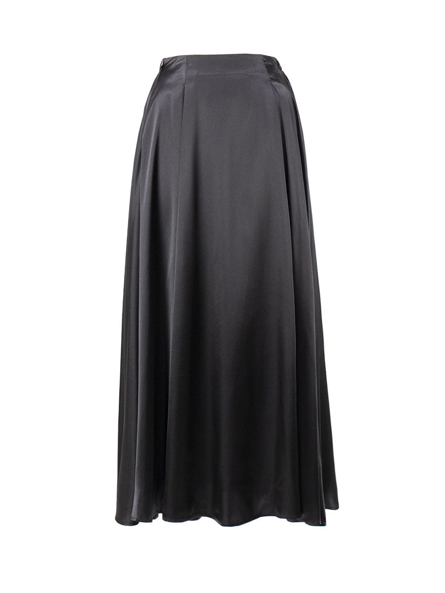 Graceful Satin Satin Long Skirt