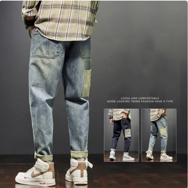 Loose Straight Tube Haren Workwear Nine Quarter Jeans