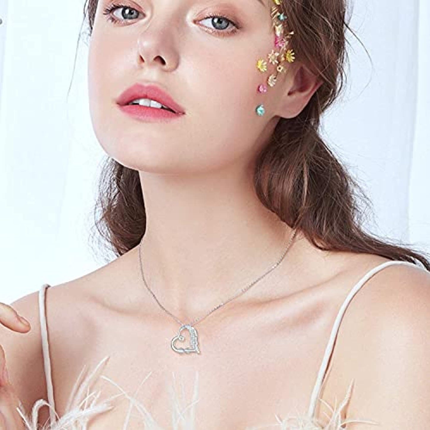 Sterling Silver Guardian Angel Wings Heart Shape Infinity For Women And Girls