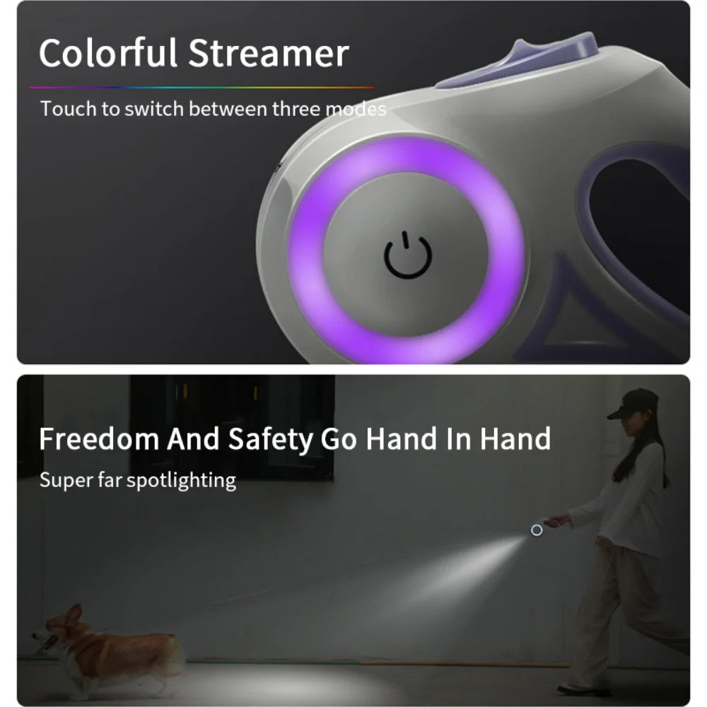 3 And 5M Dog Leash Light Retractable Pet