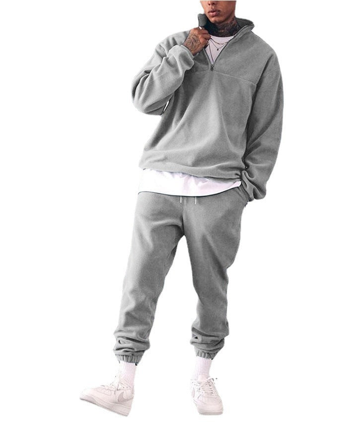 Casual Stand Collar Thickened Long-sleeved T-shirt