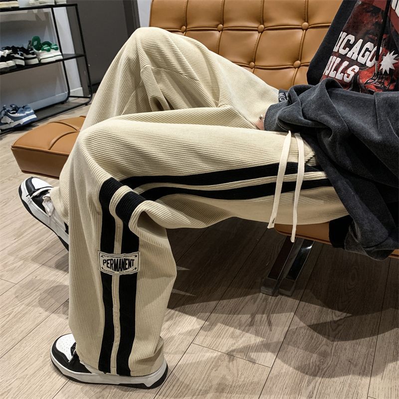 Men's Pants Autumn New Straight Loose Wide Leg