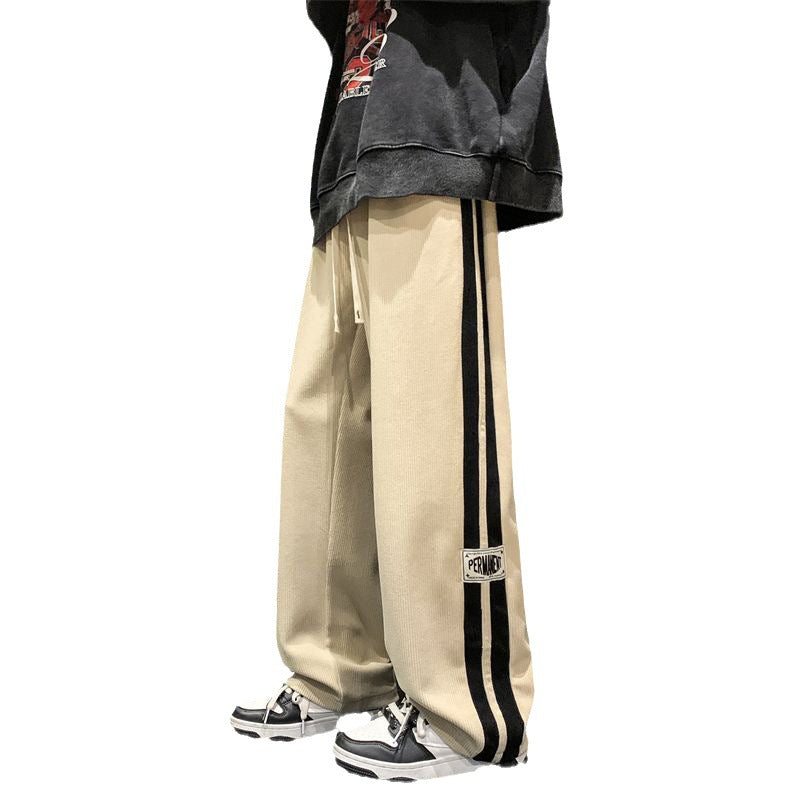 Men's Pants Autumn New Straight Loose Wide Leg