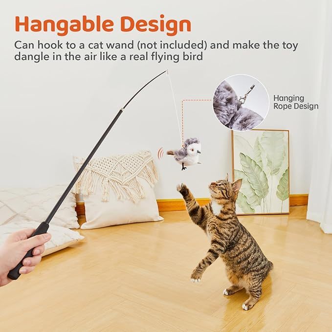 Cat Toys Flapping Bird No Flying