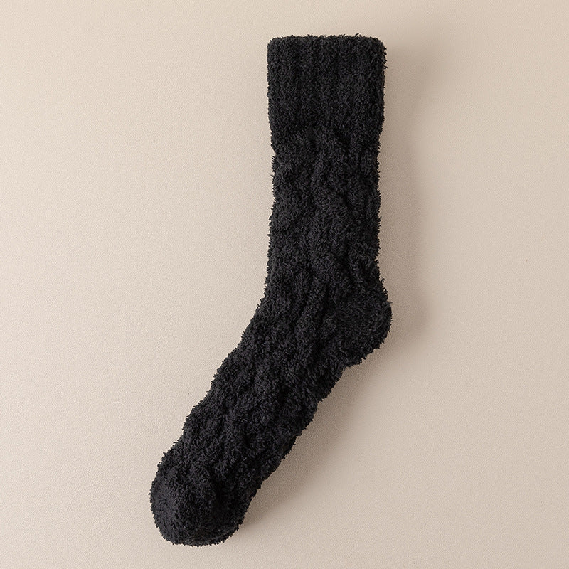 Warm Fuzzy Coral Fleece Socks