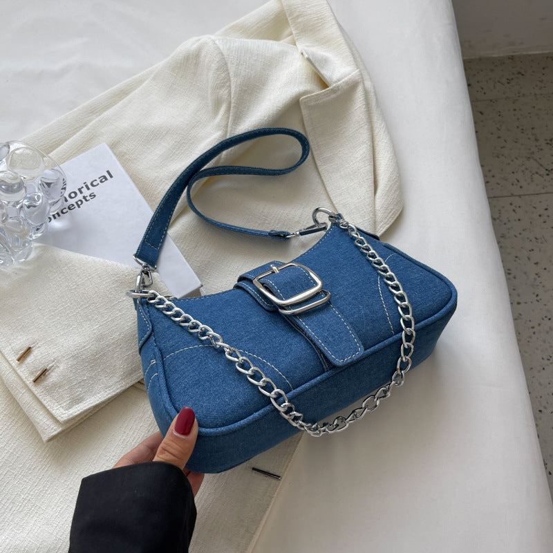 Chains Handbag Crossbody Bags Small Square Armpit Bag
