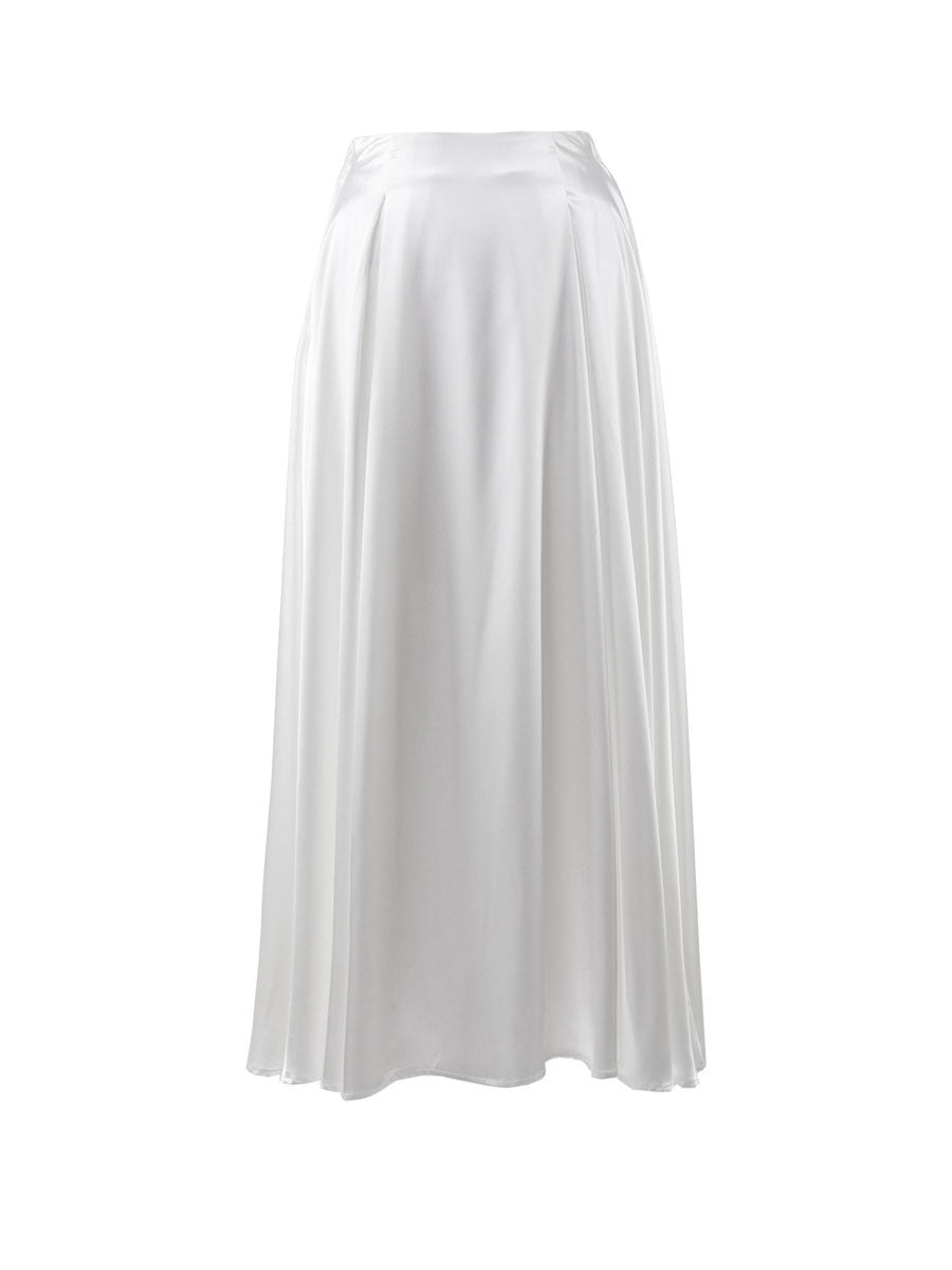 Graceful Satin Satin Long Skirt