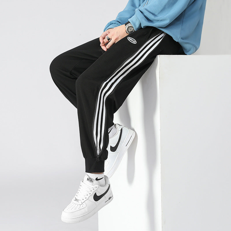 Contrast Color Loose Tappered Student Versatile