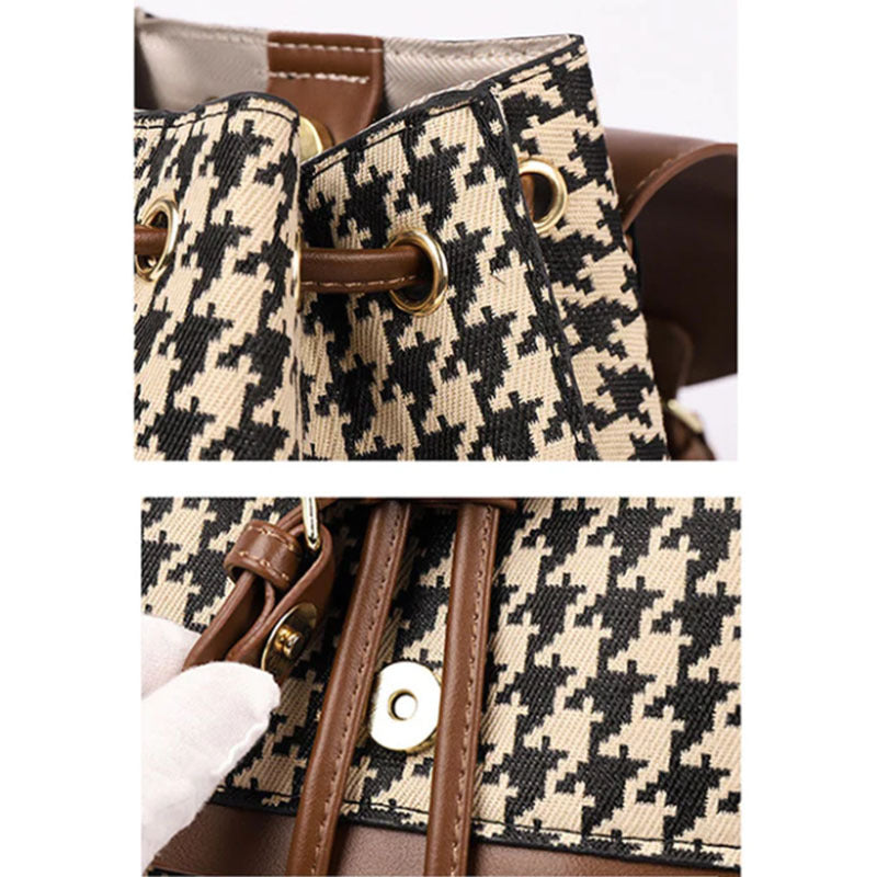 Houndstooth Backpack Women