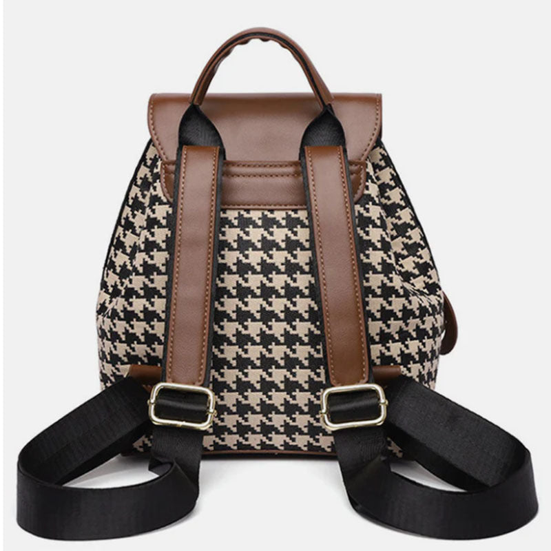 Houndstooth Backpack Women