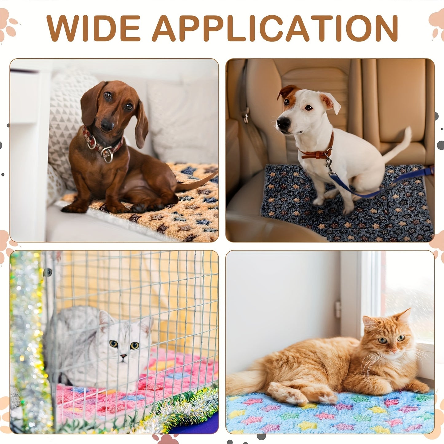 Pets Dog Bed Mat Crate Pad Soft