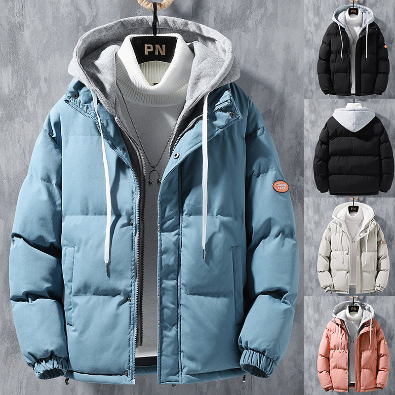 Hooded Jacket Men Winter Windproof