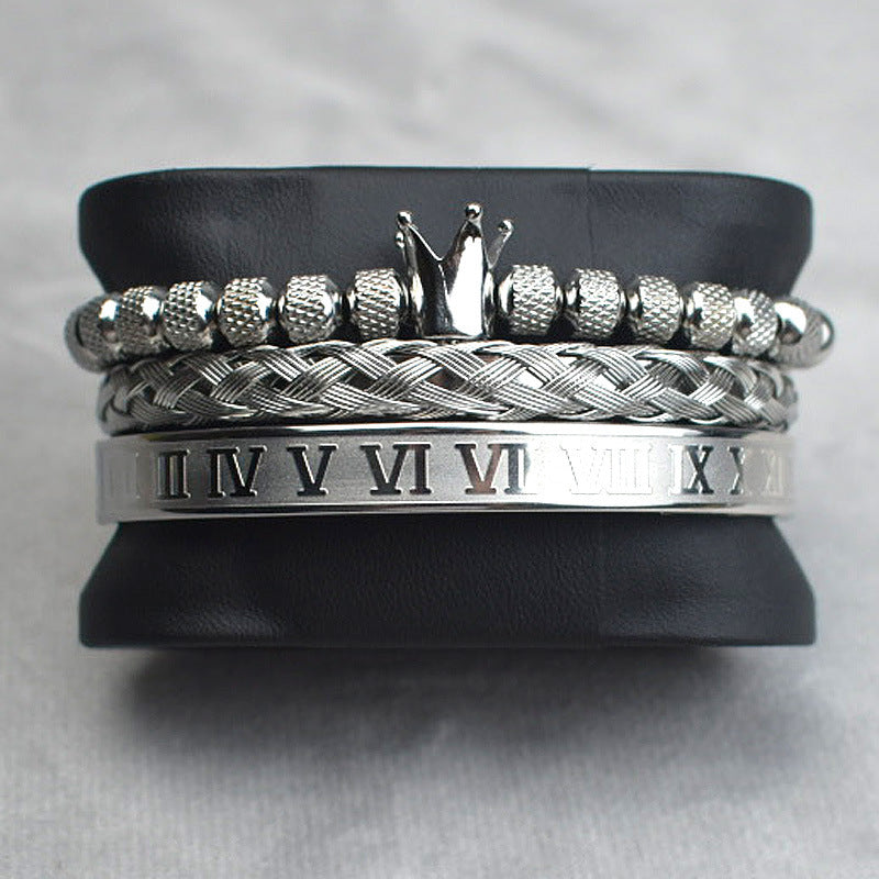 Pineapple Ball Crown Twist Woven Mesh With Diamond Digital Bracelet Set of best quality