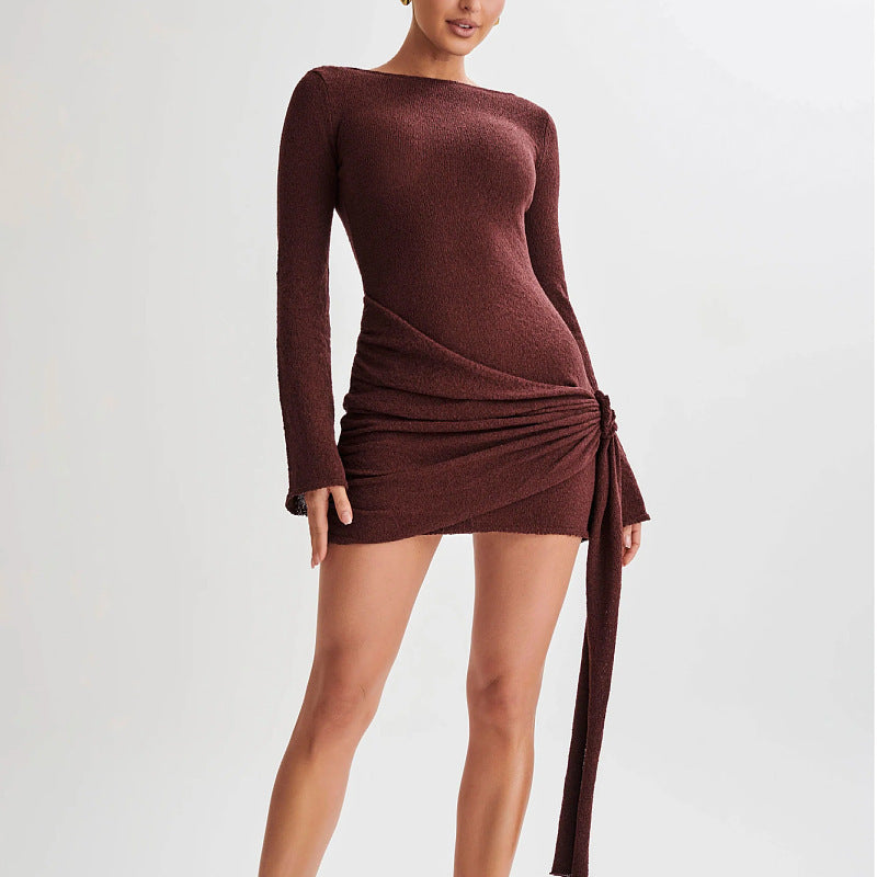 Slim Long-sleeved Dress Y2K