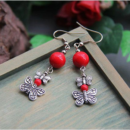 Retro Ethnic Handmade Tibetan Earrings