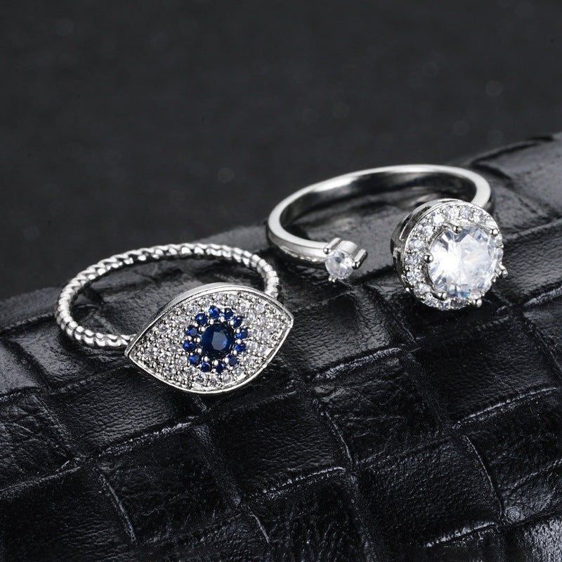 Rings Eyes Flowers Anxiety Rings For Women Fidget Spinner Ring Jewelry