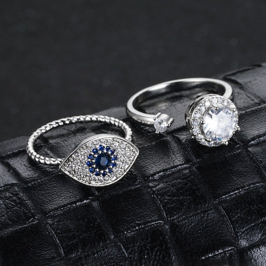 Rings Eyes Flowers Anxiety Rings For Women Fidget Spinner Ring Jewelry
