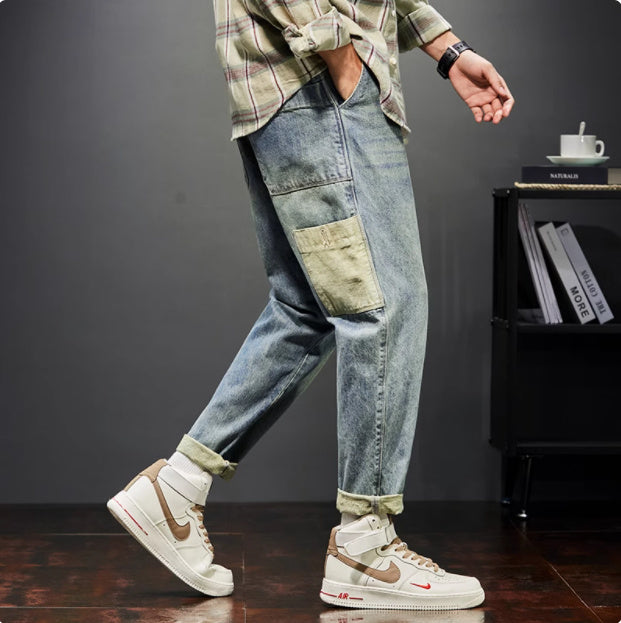 Loose Straight Tube Haren Workwear Nine Quarter Jeans